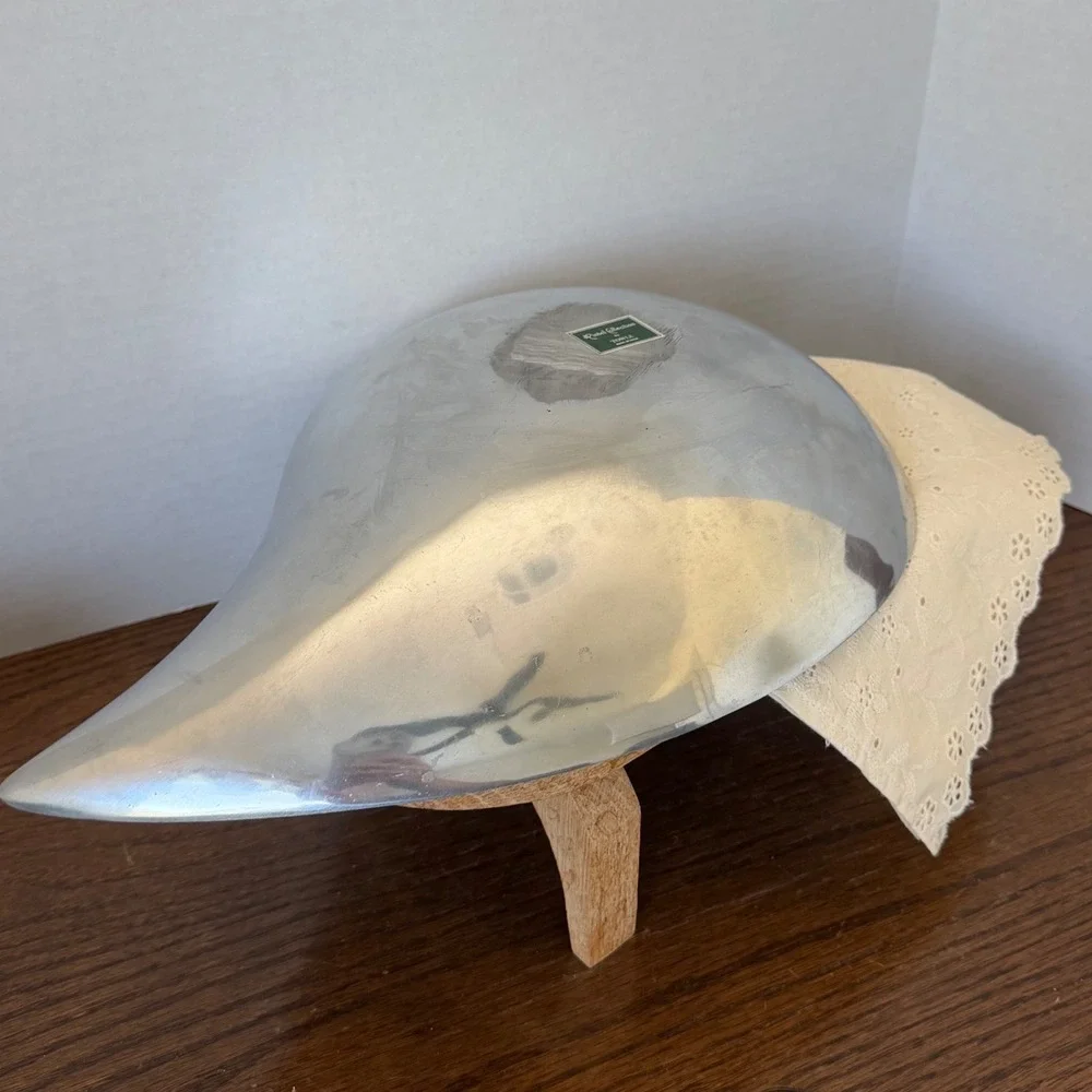 Towle Pintel‎ Collection Aluminum Leaf Bowl Mid Century Modern Silver Dish 13x9